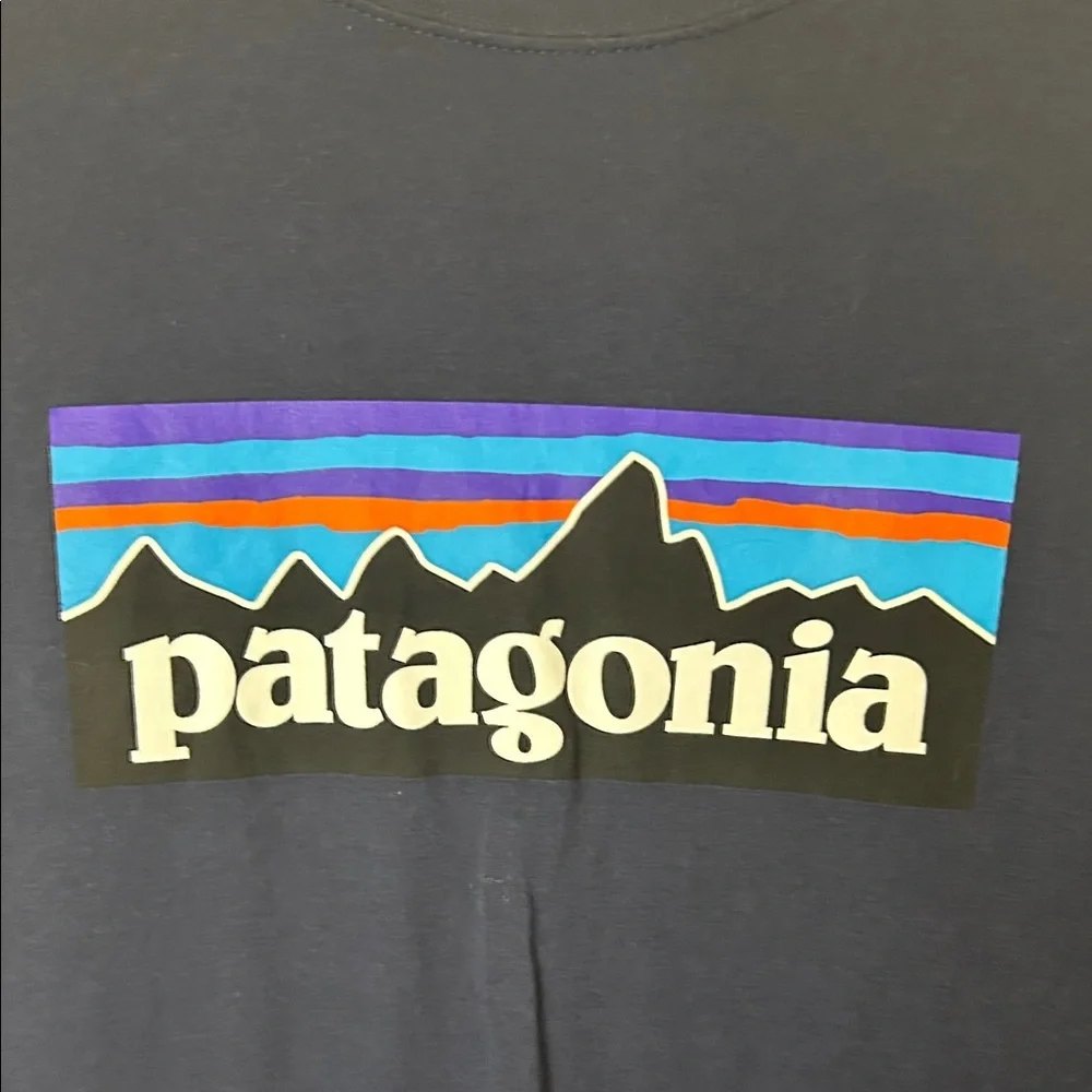 Kids Patagonia Navy Long Sleeve Shirt 100% Cotton